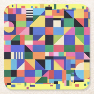 Mosaic Spectrum Square Paper Coaster