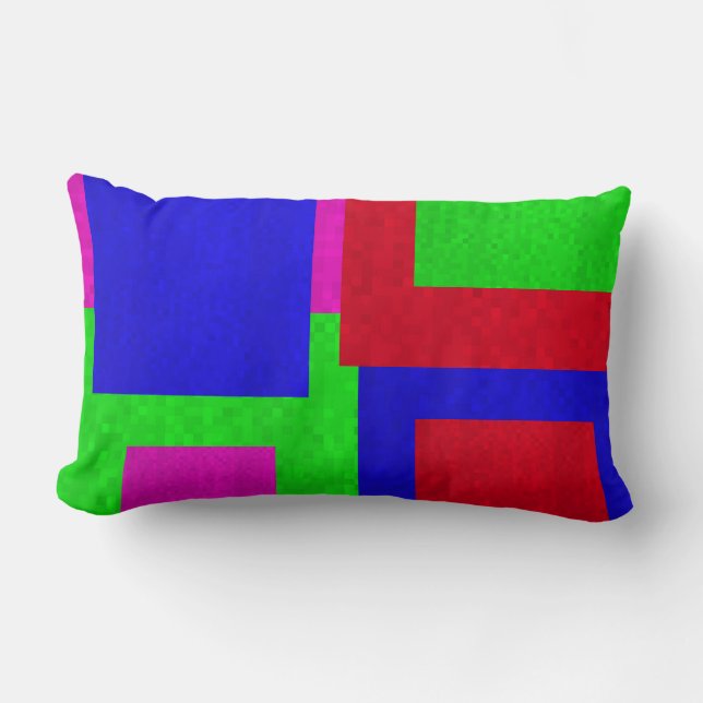 Mosaic Square  Blocks Lumbar  Cushion, Cushion (Front)