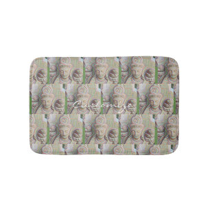 mosaic stone buddhas Thunder_Cove Bath Mat