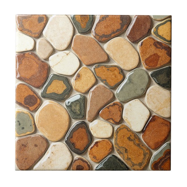 Mosaic Stone Palette Ceramic Tile (Front)
