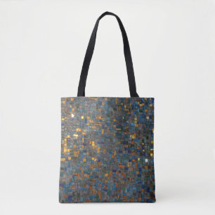 Mosaic Stones in Blue and Gold Tote Bag