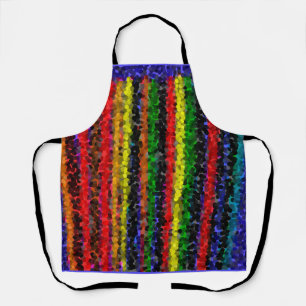 Mosaic Stripes All-Over Print Apron