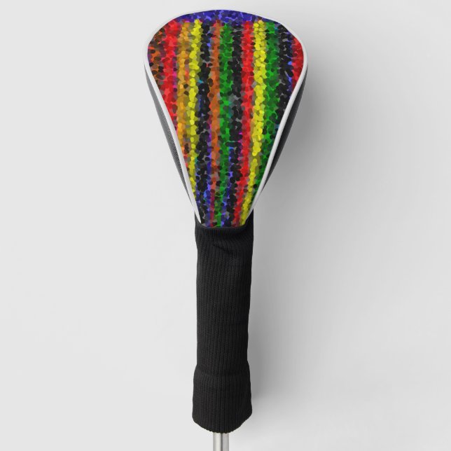 Mosaic Stripes Golf Head Cover (Front)