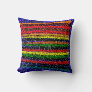 Mosaic Stripes Throw Pillow
