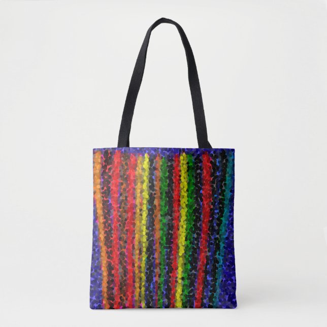 Mosaic Stripes Tote Bag (Front)