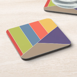 MOSAIC stripes triangles coloured I + your ideas Coaster