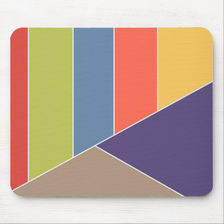 MOSAIC stripes triangles coloured I + your ideas Mouse Pad