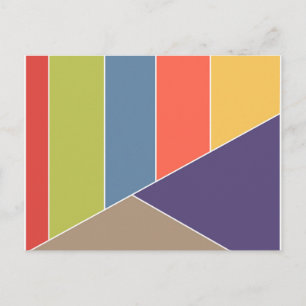 MOSAIC stripes triangles coloured I + your ideas Postcard