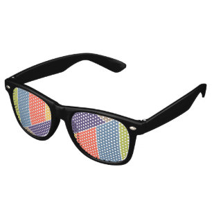 MOSAIC stripes triangles coloured I + your ideas Retro Sunglasses