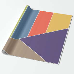 MOSAIC stripes triangles coloured I + your ideas Wrapping Paper