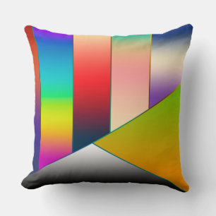 MOSAIC stripes triangles coloured II + your ideas Cushion