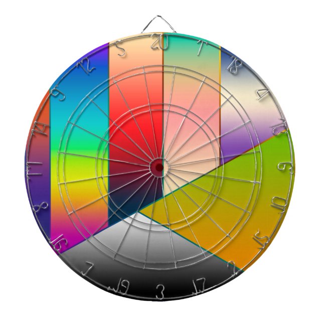 MOSAIC stripes triangles coloured II + your ideas Dartboard (Front)