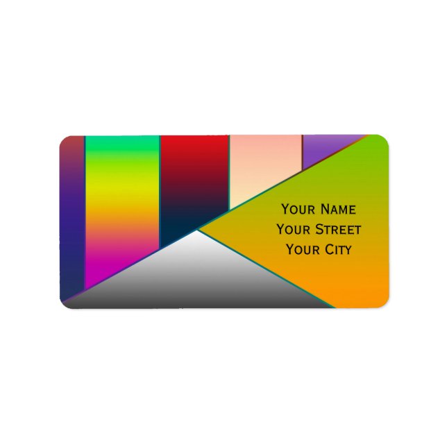 MOSAIC stripes triangles coloured II + your ideas Label (Front)