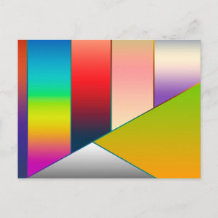 MOSAIC stripes triangles coloured II + your ideas Postcard