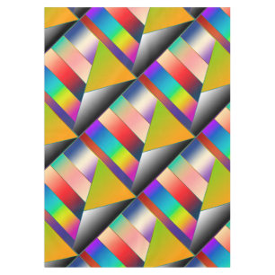 MOSAIC stripes triangles coloured II + your ideas Tablecloth