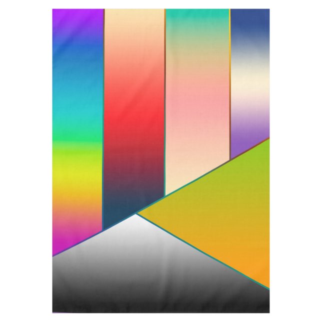 MOSAIC stripes triangles coloured II + your ideas Tablecloth (Front)