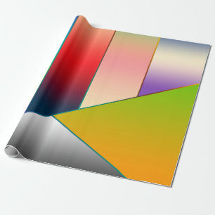 MOSAIC stripes triangles coloured II + your ideas Wrapping Paper