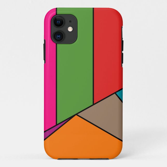 MOSAIC stripes triangles coloured III + your ideas Case-Mate iPhone Case (Back)