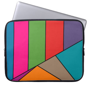 MOSAIC stripes triangles coloured III + your ideas Laptop Sleeve