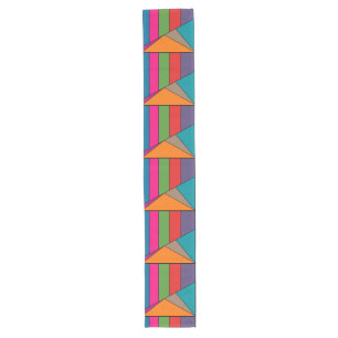 MOSAIC stripes triangles coloured III + your ideas Long Table Runner
