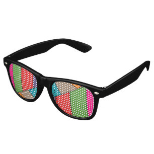 MOSAIC stripes triangles coloured III + your ideas Retro Sunglasses