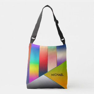 MOSAIC stripes triangles gradients I + your ideas Crossbody Bag