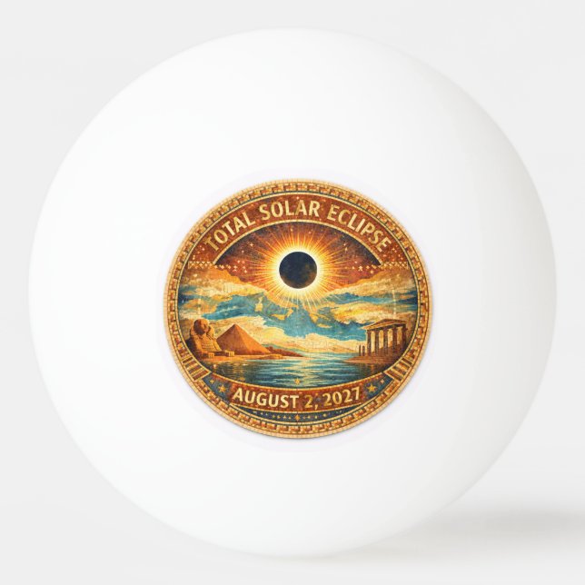 Mosaic Style 2027 Eclipse Ping Pong Ball (Front)