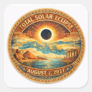 Mosaic Style 2027 Eclipse Square Sticker
