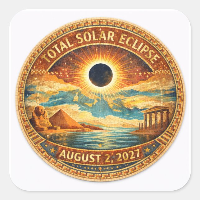 Mosaic Style 2027 Eclipse Square Sticker (Front)