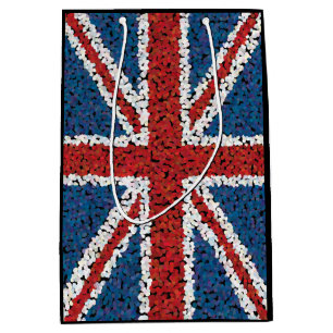 Mosaic Style Union Jack Flag Medium Gift Bag