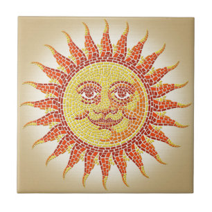 Mosaic Sun Ceramic Tile