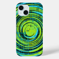 Mosaic Swirl Blue Green iPhone Case