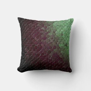 Mosaic Throw Pillow-Plum Green Cushion
