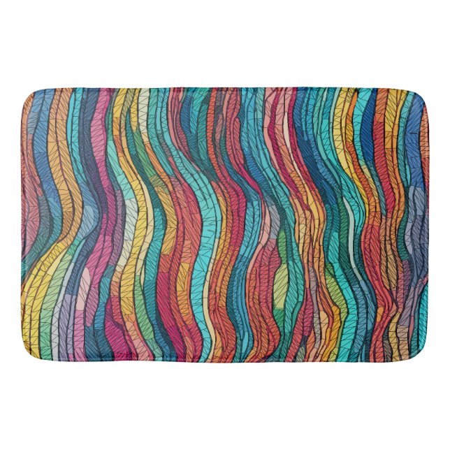 Mosaic Tide Bath Mat (Front)