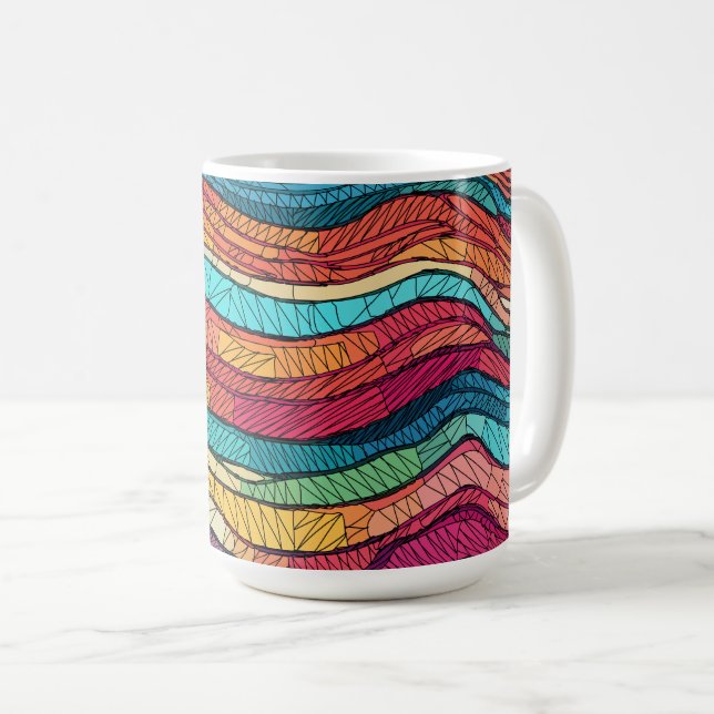 Mosaic Tide Coffee Mug (Front Right)