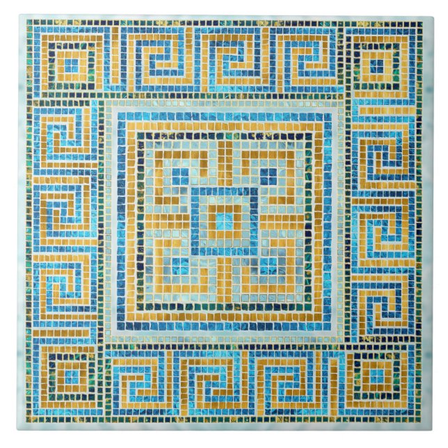 Mosaic Tile Greek Meander Key (Front)