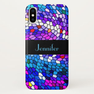 Mosaic Tile Pattern Personalised iPhone X Case