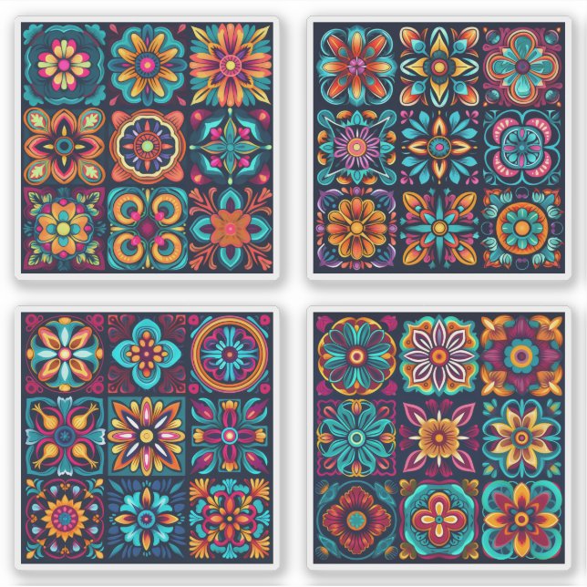 Mosaic Tiles Flower 17 - 20 (Front)