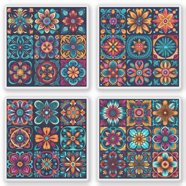 Mosaic Tiles Flower 21 - 24 (Front)