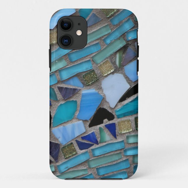 Mosaic Tiles of Blue and Green Case-Mate iPhone Case (Back)