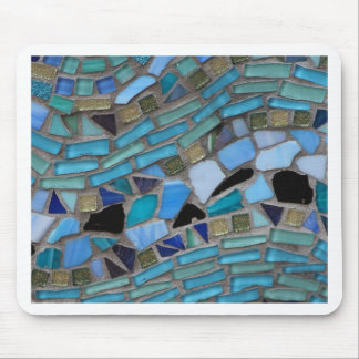 Mosaic Tiles of Blue and Green Mouse Pad