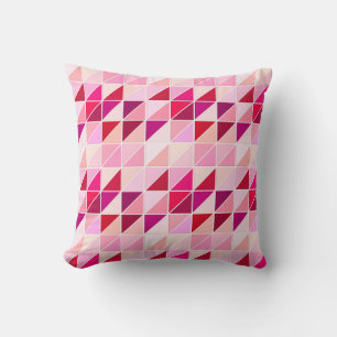 Mosaic Tiles - pink, peach and burgundy Cushion