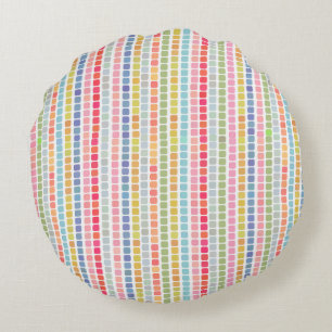 Mosaic tiles striped pillow