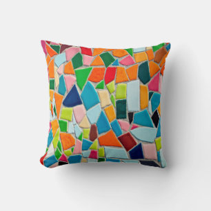 Mosaic tiles template texture cushion