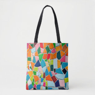 Mosaic tiles template texture tote bag
