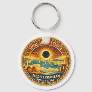 Mosaic  Total Solar Eclipse 2027 sticker Key Ring