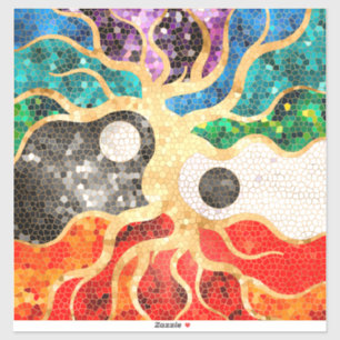 Mosaic Tree of life - Yin Yang