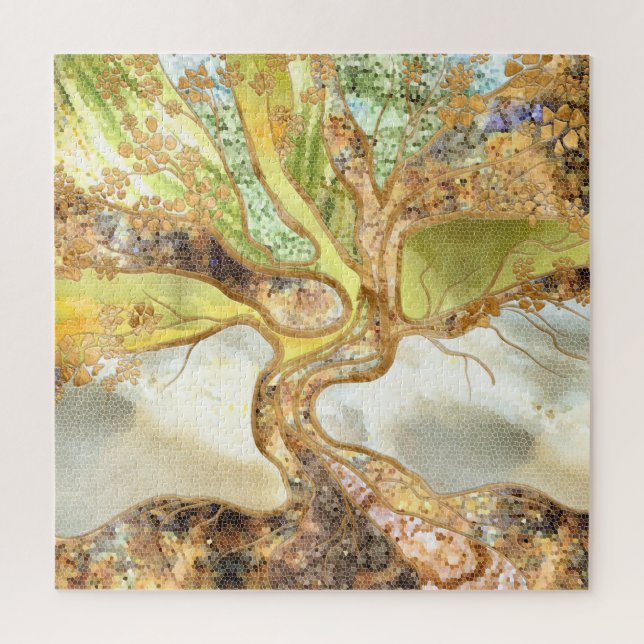 Mosaic Tree - Tree of life Jigsaw Puzzle (Vertical)