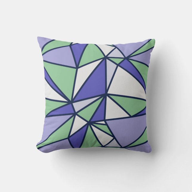 Mosaic Triangles Repeat Seamless Pattern Cushion (Front)