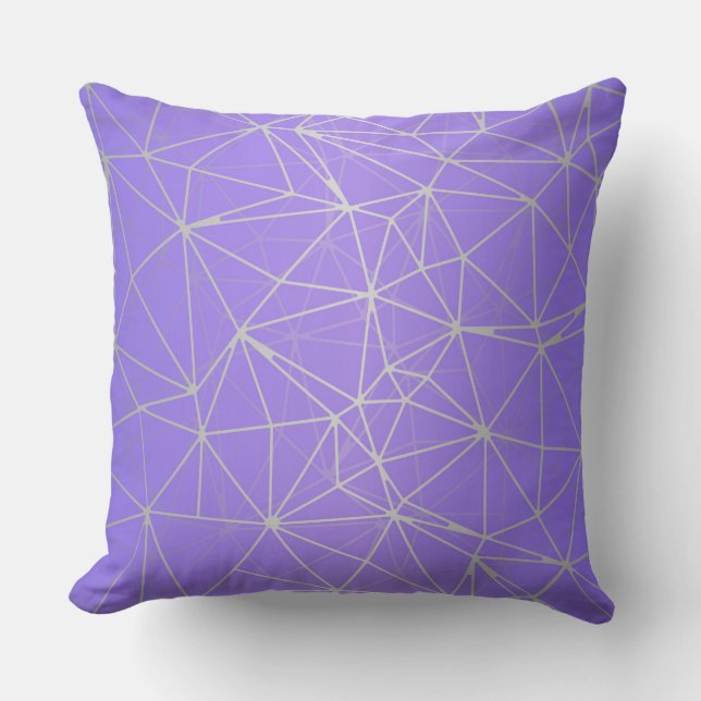 Mosaic Triangles Violet Cushion (Front)